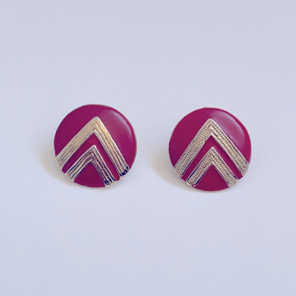 Red Gold Vintage Earrings